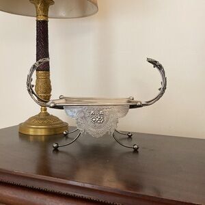 Antique Silver Plate Footed Holder